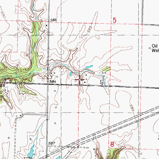Topographic Map of Martin School (historical), IL