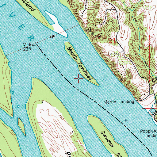 Topographic Map of Martin Towhead, IL