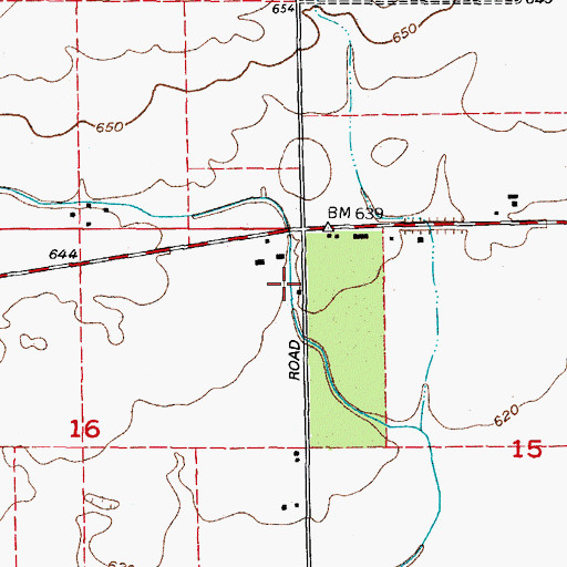 Topographic Map of Marysville School (historical), IL