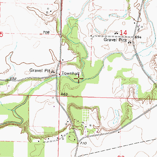 Topographic Map of Masters Fork, IL
