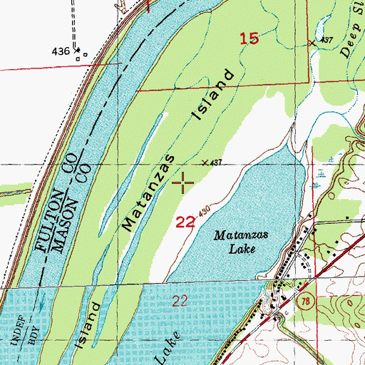 Topographic Map of Matanzas Island, IL