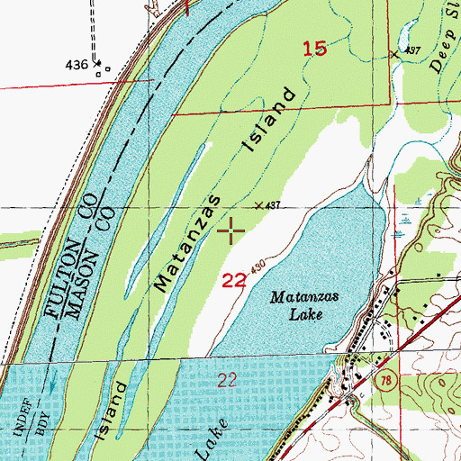 Topographic Map of Matanzas Island, IL