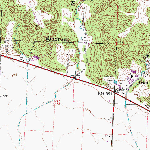 Topographic Map of Matusky Hollow, IL