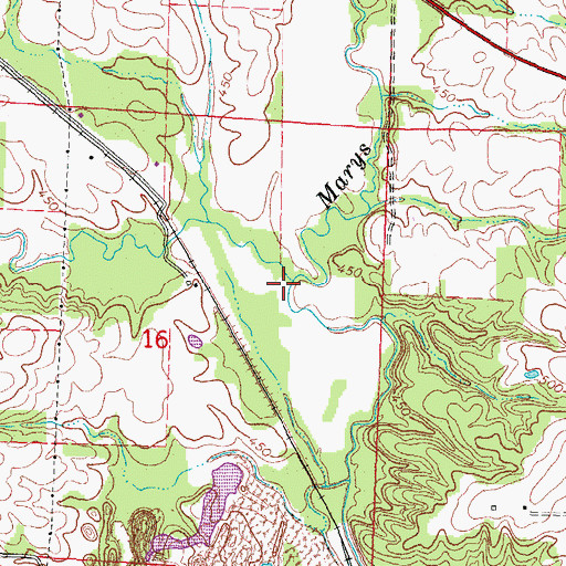 Topographic Map of Maxwell Creek, IL