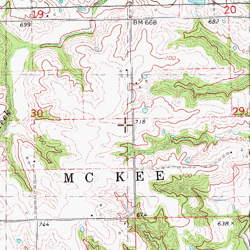 Topographic Map of Maynard School (historical), IL