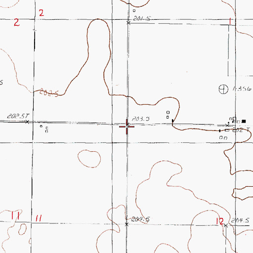 Topographic Map of McDonald School (historical), IL