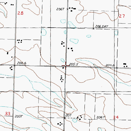 Topographic Map of McAllister School (historical), IL