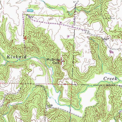 Topographic Map of McBride Cemetery, IL