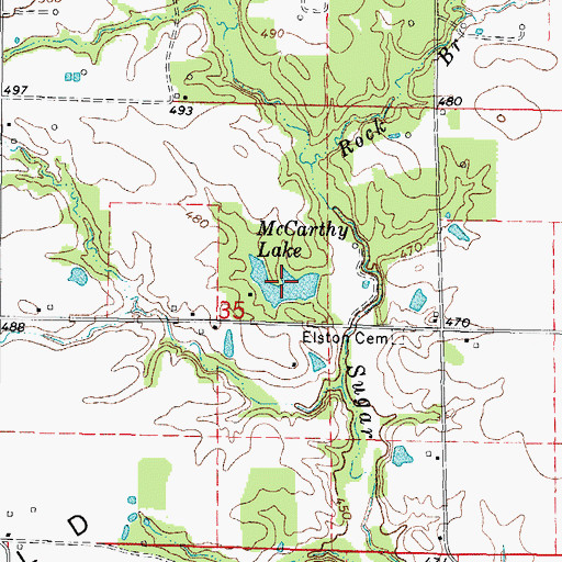 Topographic Map of McCarthy Lake, IL