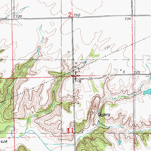 Topographic Map of McCartney School (historical), IL