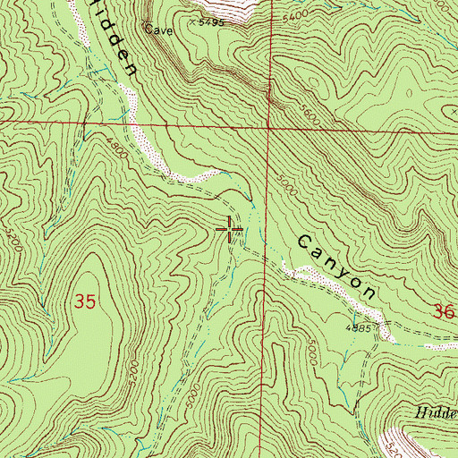 Topographic Map of Dry Canyon, AZ