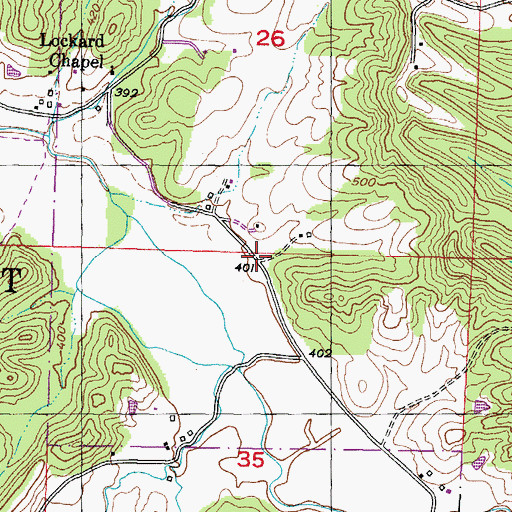 Topographic Map of McClure School (historical), IL