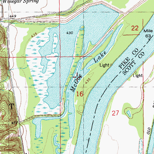 Topographic Map of McCoe Lake, IL