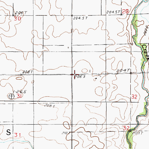 Topographic Map of McCollum School (historical), IL