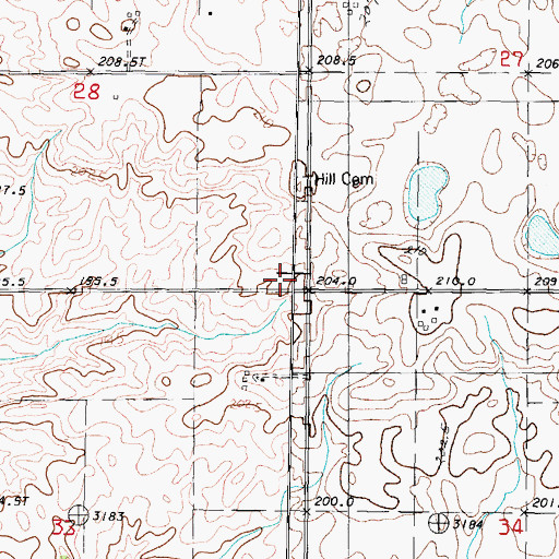 Topographic Map of McCombs School (historical), IL