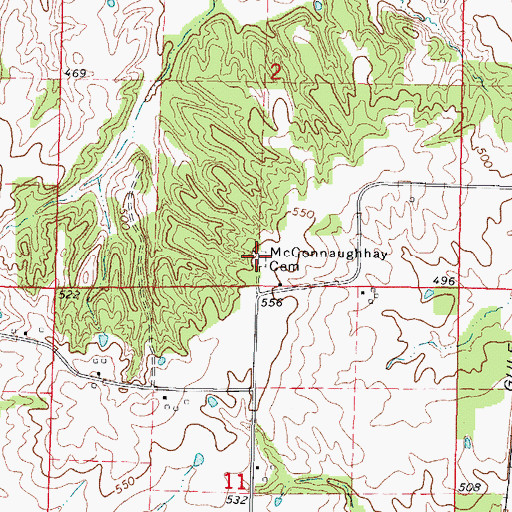 Topographic Map of McConnaughhay Cemetery, IL