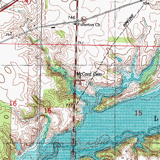 Topographic Map of McCord Cemetery, IL