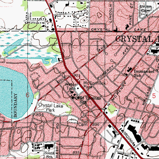 Topographic Map of McCormick Park, IL