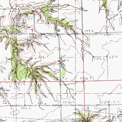 Topographic Map of McCracken School (historical), IL