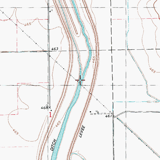 Topographic Map of McCraney Creek, IL