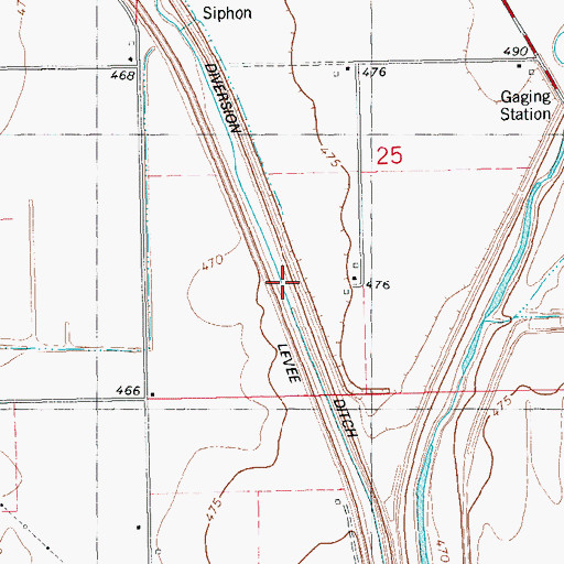 Topographic Map of McCraney Diversion Ditch, IL