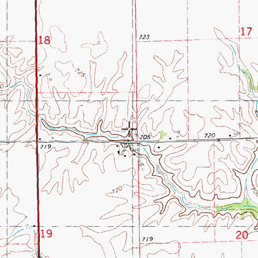 Topographic Map of McCurdy School (historical), IL