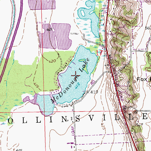 Topographic Map of McDonough Lake, IL