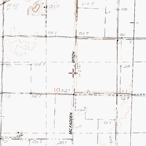 Topographic Map of McFadden Ditch, IL