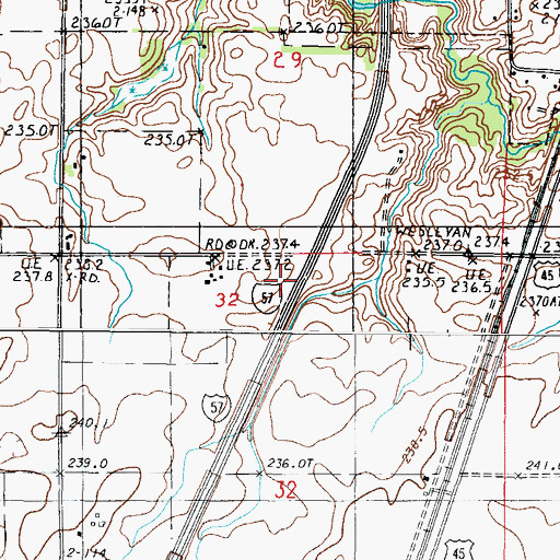 Topographic Map of McFarland School (historical), IL