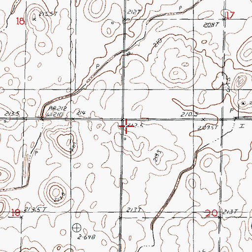 Topographic Map of McGreevy School (historical), IL