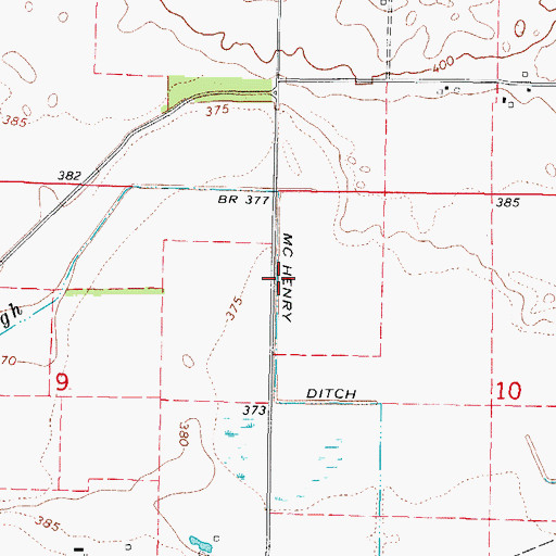 Topographic Map of McHenry Ditch, IL