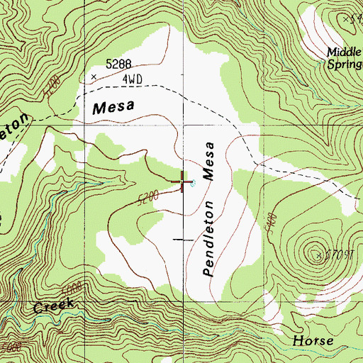 Topographic Map of Pendleton Tank, AZ