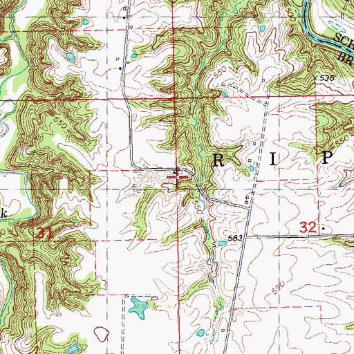 Topographic Map of McKee School (historical), IL