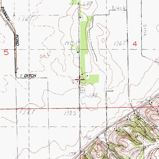 Topographic Map of McKendree Chapel (historical), IL