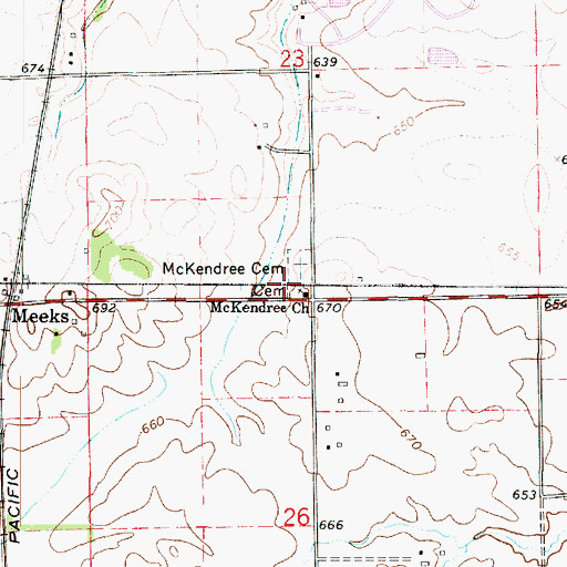 Topographic Map of McKendree Church, IL