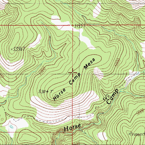 Topographic Map of Horse Camp Mesa, AZ