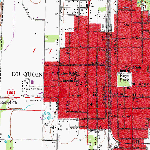 Topographic Map of McKinley Elementary School, IL