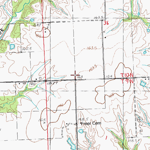 Topographic Map of McKinley School (historical), IL