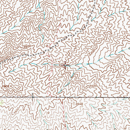 Topographic Map of Shell Spring, AZ