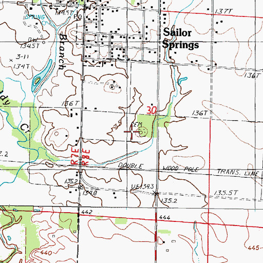 Topographic Map of McKinney Cemetery, IL