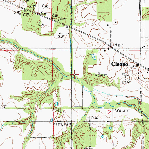 Topographic Map of McNary Branch, IL
