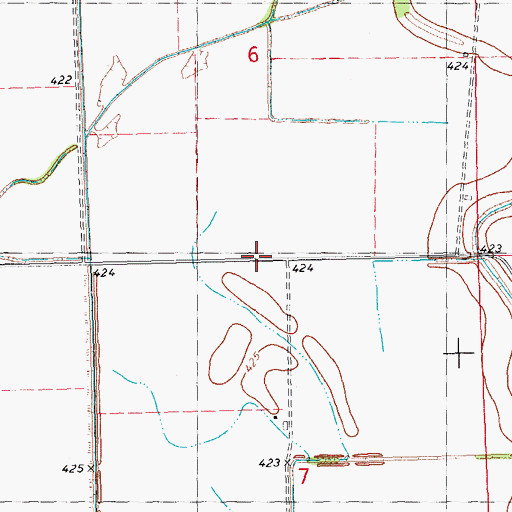 Topographic Map of McWilliams School (historical), IL