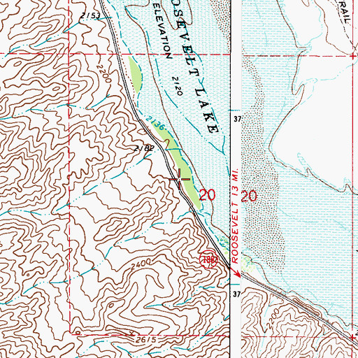 Topographic Map of Orange Peel Recreation Site, AZ
