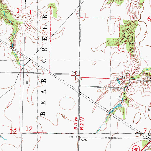 Topographic Map of Meader School (historical), IL