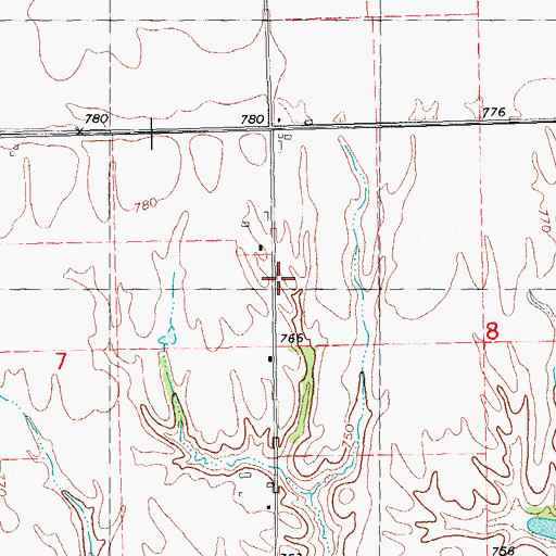 Topographic Map of Means School (historical), IL