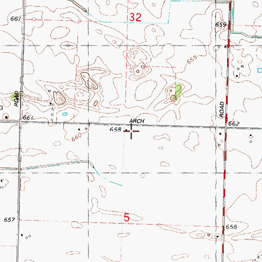 Topographic Map of Meckell School (historical), IL