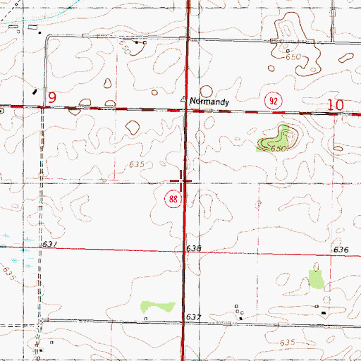 Topographic Map of Meek School (historical), IL