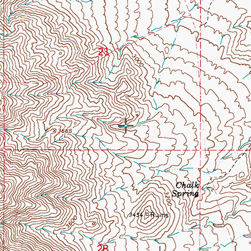 Topographic Map of Nook Spring, AZ