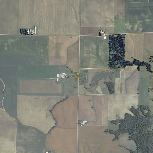 Aerial/Satellite Image of Mennonite Cemetery, IL