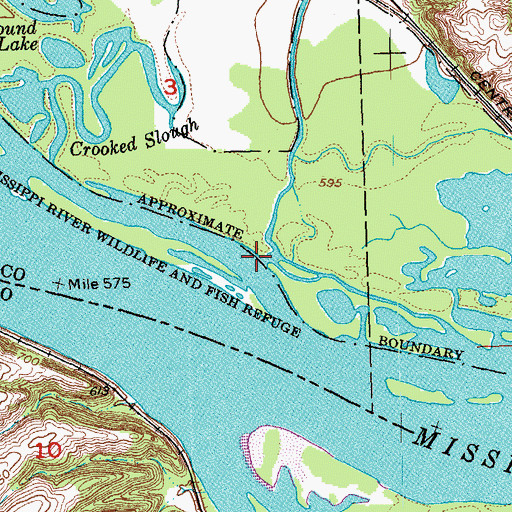 Topographic Map of Menominee River, IL
